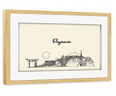 artboxONE Poster mit Rahmen 30x20 cm Reise Reise / Asien Architektur Japan beige Gerahmtes Poster kiefer - Wandbild Reise Reise / Asien Architektur Kunstdruck von Alexandr Bakanov