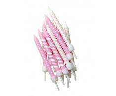 12 Kuchenkerzen * BABY GIRL * für den ersten Geburtstag oder die Geburt // Kindergeburtstag Mädchen Nachwuchs Kind Deko Kerze Geburtstag