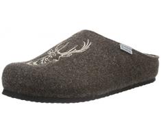 TOFEE Herren Hausschuhe (Hirschkopf) braun, Größe:47, Farbe:Braun