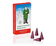 3er Pack Crottendorfer Räucherkerzen Sandelholzduft 3 x 24 Stück, Räucherkegel, Weihnachtskerzen, Räucherpyramiden