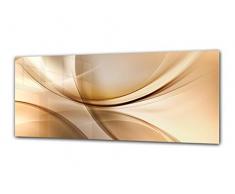 ConceptCrystal Modernes Glasbild 125 x 50 cm – Abstrakte Kunst 2