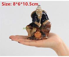 HONIC Aquarium Landschaftsbau Keramik-Figur Wasserstein Rockery Bonsai Ornamente Fischer Aquarium liefert: Grau, S