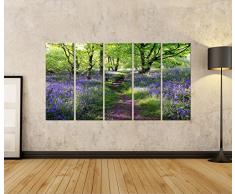 islandburner Bild Bilder auf Leinwand Blumen im Wald Lavendel Poster, Leinwandbild, Wandbilder
