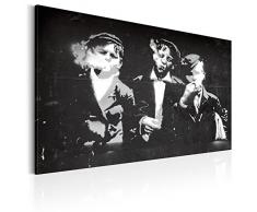 RIESEN-FORMAT Bilder 120x80 cm - XXL Format - Fertig Aufgespannt – TOP - Vlies Leinwand - 1 Teilig - Wand Bild - Kunstdruck - Wandbild - Retro Style Poster Mann Männer h-B-0028-b-a 120x80 cm