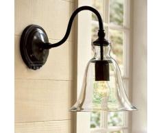 Modern LED Wandleuchte Vintage Retro Café Loft. Schlafzimmer-Nachttischlampe Land-Wandlampe Schlafzimmer-Nachttischlampe Industriewind Retro-Balkon Gang Kristallglocke, ohne Lichtquelle, TL-BB003