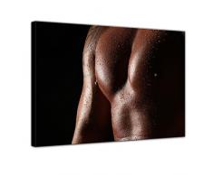 Wandbild - Männerkörper - Bild auf Leinwand 70 x 50 cm - Leinwandbilder - Bilder als Leinwanddruck - Akt & Erotik - Mann