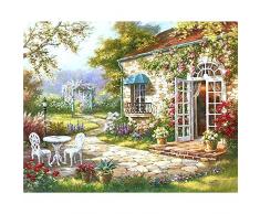 Kimruida Neue DIY Malen Nach Anzahl Kit Digitale Ölgemälde Schönheit Garten Landschaft Leinwand Beste Geburtstag & Festliche Geschenk