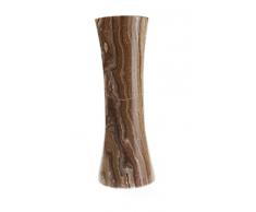 Marmor Vase massiv, runde Bodenvase oder Standvase: edler Braun-Marmor, Unikat Marmorvase aus Naturstein. Maße Ø/H: 11/34cm, Gewicht: ca. 2,7 kg. Achtung! Nicht wasserdicht!