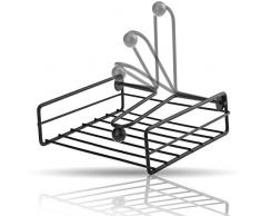 Kerafactum Serviettenhalter Servietten Halter flexibel aus Metall dekorativer grosser Serviettenständer für 30 Papierservietten Schwarz zur windgeschützen Aufbewahrung pulverbeschichtet erweiterbar