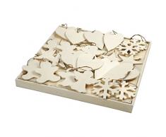 Weihnachtsaufhänger, Größe 9-11 cm, Dicke 4 cm, Sperrholz, 90sort.