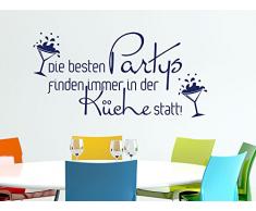 GRAZDesign Wandtattoo Küche Die Besten Partys Spruch Wand-Worte für Esszimmer (61x30cm//043 Lavendel)