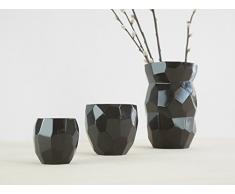 Poligon Schwarz Vasen - limitierte Porzellanvasen blumen