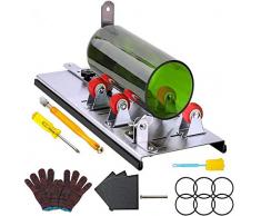 AmazeFan Glasschneider für Flaschen, Edelstahl Flaschenschneider 5 Verstellbares Rad Glasschneider Bottle Cutter Kit zur DIY Kronleuchter aus Glas Kerzenständer【2020 Aktualisierung】