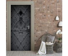 StickerProfis Türtapete selbstklebend TürPoster - ALTE EISENTÜR - Fototapete Türfolie Poster Tapete Rustikal