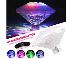 Badewanne Wasserlicht Spielzeug ， Schwimmbadlicht Batteriebetriebenes LED Craft Akzentlicht mit 7 Modi Badewanne Spielzeug Schwimmlichter für Badewanne Pool Party
