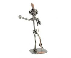 Steelman24 I Schraubenmännchen Sänger Mit Persönlicher Gravur I Made in Germany I Handarbeit I Geschenkidee I Stahlfigur I Metallfigur