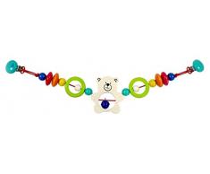 Hess Holzspielzeug 12983 - Wagenkette Teddy aus Holz, ca. 49 x 9 x 5 cm
