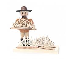 Dregeno Erzgebirge - Räuchermann Schwibbogenbauer Natur - 19cm