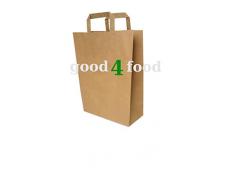 250 Papiertragetaschen Papiertüte in braun 32+16x44 cm - good4food