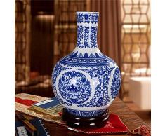 ZNYLX Vase Jingdezhen Antike Porzellan Emaille Kugelvase Große Bodenvase Chinesische Klassische Dekoration Große Vasen, C