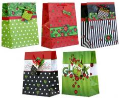 10 Geschenktüten Alles Gute Glück Marienkäfer Medium 23 x 18 x 10 cm Geschenktaschen aus Lackpapier Papier-Tragetasche 99-9017