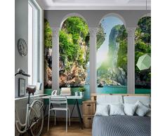 Fototapete Meer Natur 352 x 250 cm Vlies Wand Tapete Wohnzimmer Schlafzimmer Büro Flur Dekoration Wandbilder XXL Moderne Wanddeko - 100% MADE IN GERMANY Landschaft Blau Grün - Runa Tapeten 9033011a