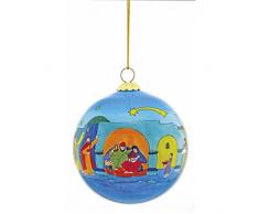 Christbaumkugel »O du fröhliche« - handbemalt