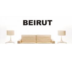Wandtattoo w1096 mehrfarbige Wandschrift mit Sehenswürdigkeiten - Stadt Beirut 96x17