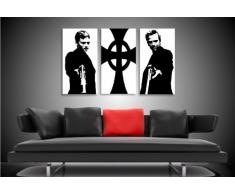 Boondock Saints Leinwand Bild 120x80cm k. Poster ! Bild fertig auf Keilrahmen ! Pop Art Gemälde Kunstdrucke, Wandbilder, Bilder zur Dekoration - Deko. Film / Movie /Tv Stars Kunstdrucke