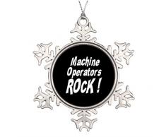 Yilooom Schneeflocken-Ornamente für Maschinenbediener, Rock! Baumgirlande Berufung