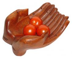 Holzschale Obstschale Ablageschale Dekoration Dekoschale handgeschnitzt aus Holz Hand Schale