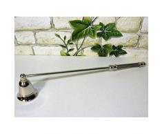 GR Kerzenlöscher mit beweglicher Glocke Silber-Farben ca 28 cm Dochtlöscher Metall