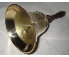 Geschenkeset- Große Handglocke, Tresenglocke und Aschenbecher in Krabbenform- Messing