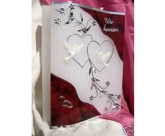 Hochzeitskerze Welle 200/150/40 mm inkl. Beschriftung H-21