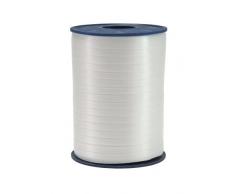 C.E. PATTBERG Geschenkband weiss, 500 Meter Ringelband 5 mm zum Basteln, Dekorieren & Verpacken von Geschenken zu jedem Anlass