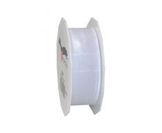 Präsent - SHEER Organzaband - weiss - 25-m-Rolle 25 mm
