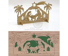 Grußkarte Puzzlekarte Weihnachten Krippenstall