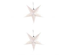 MagiDeal 2er-Set Aushöhlen Papierstern Faltstern Dekostern Hängende Sterne für Hochzeit Geburtstag und Taufe, 40cm / 60cm