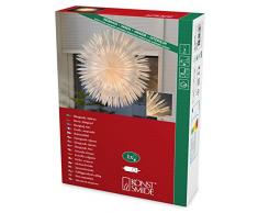 Konstsmide 2938-200 Weißer Papierstern, 60x60cm / für Innen (IP20) / 230V Innen / ohne Leuchtmittel / mit an/aus Schalter / weißes Kabel