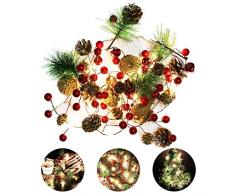Weihnachtsbeleuchtung Weihnachtsdeko Lichter Tannenzapfen Lichterkette Girlande Pine String Lichter für Weihnachtsbaum und Home Hochzeit Dekoration