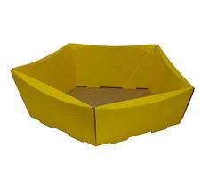 10 x Körbchen Petit , Geschenkkorb, Osterkörbchen, Größe 210x200x65/50 mm, Osternest, Präsentkorb, Wellpappkorb, gelb