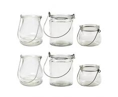 BODA Creative Windlichter mit Henkel MIX, 6er-Set