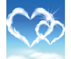 HScandle Grabkerze - 8er Pack - (Rot) ca. 40h Brenndauer je Kerze - Motiv: Herz