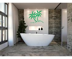 WANDTATTOO / Wandsticker w430 Palme Baum Pflanze Wandaufkleber 80x67cm, gruen