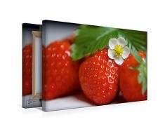 Calvendo Premium Textil-Leinwand 45 cm x 30 cm quer, Erdbeerzeit | Wandbild, Bild auf Keilrahmen, Fertigbild auf echter Leinwand, Leinwanddruck Menschen Menschen