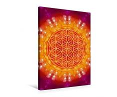 Calvendo Premium Textil-Leinwand 50 cm x 75 cm hoch, Blume des Lebens - Fülle | Wandbild, Bild auf Keilrahmen, Fertigbild auf Echter Leinwand, Leinwanddruck von Dolphins DreamDesign Kunst Kunst