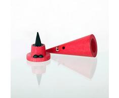 Crottendorfer Räucherkerzen - Räucherfigur/Räuchergefäß - Ziegenbein - Susi Sandel (Rot) - 13cm - Made in Germany