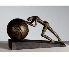 Casablanca - Skulptur Heavy Ball - aus Poly bronzefarben auf Basis H 21,5 cm
