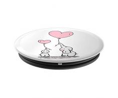 Elefanphen mit Herzballons - PopSockets Ausziehbarer Sockel und Griff für Smartphones und Tablets
