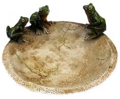 Trades Vogeltränke Frosch 20 x 20 cm Vogelfutter Station Dekoschale Figur Deko GTT E52